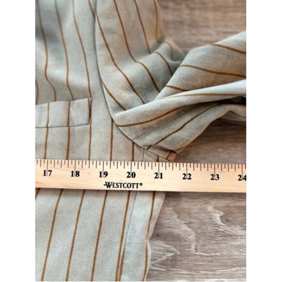 Lacoste Vintage Men Beige Striped Blazer Sport Coat Jacket size 54   44   4 - Picture 7 of 10